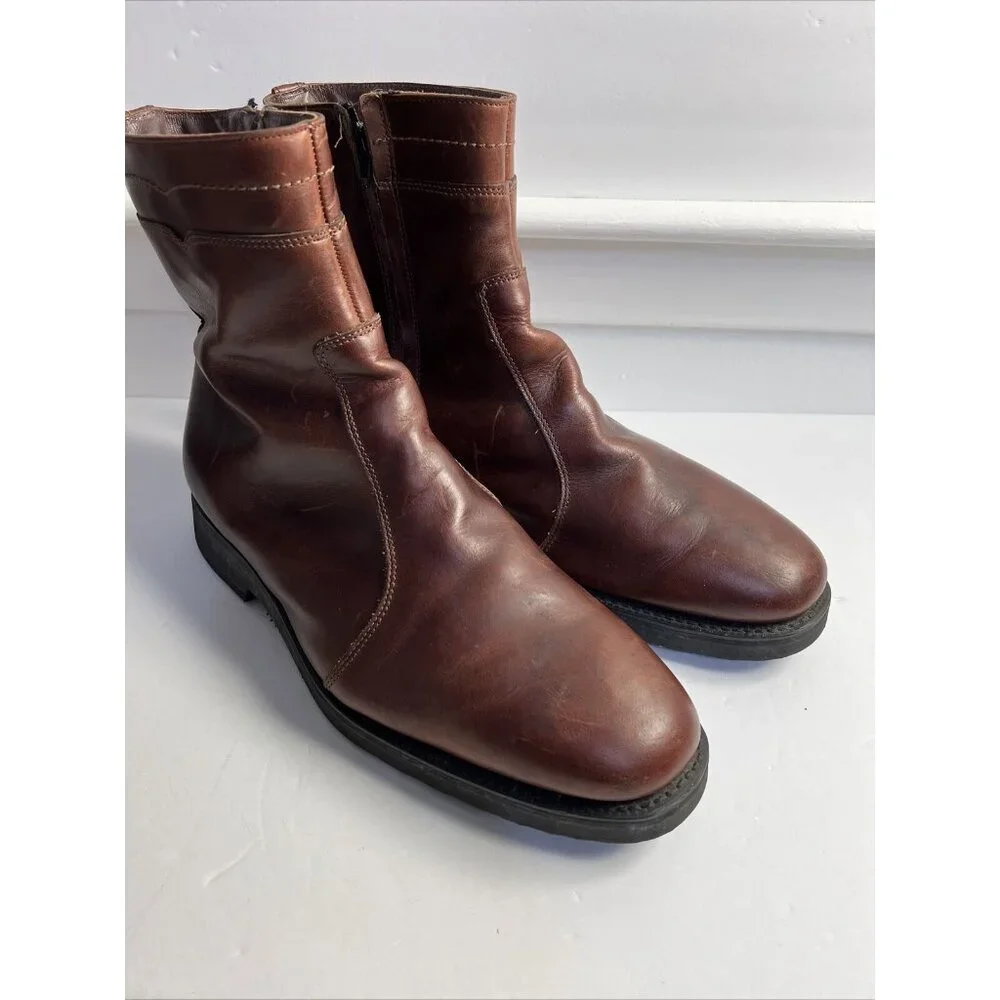 VTG 80s Dexter Armortred Oil Resistant Mens Zipper Ankle Boots Made In USA‎ 10.5